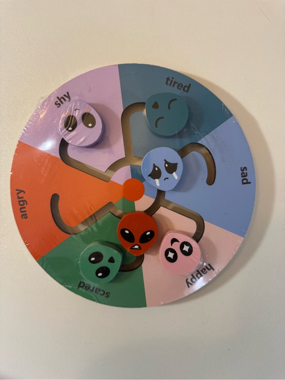 Wooden Emotions Sliding Puzzle Maze